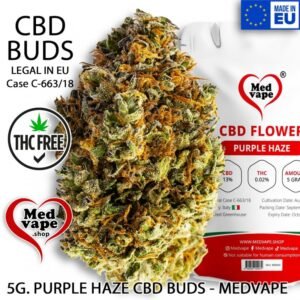 CBD BUDS PURPLE HAZE 5G. FLOWERS – MEDVAPE