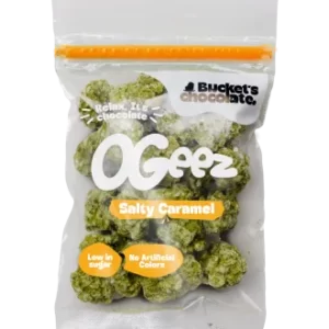 Cannabisförmige Schokolade 1er-Packung Salziges Karamell (40g)